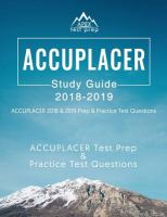 Accuplacer study guide 2018 & 2019